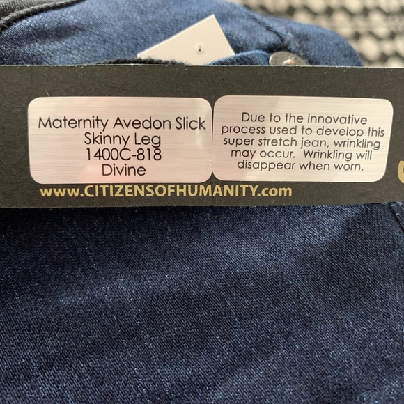 Citizens of Humanity maternity skinny legs jeans size 24 NWT - Picture 9 of 12